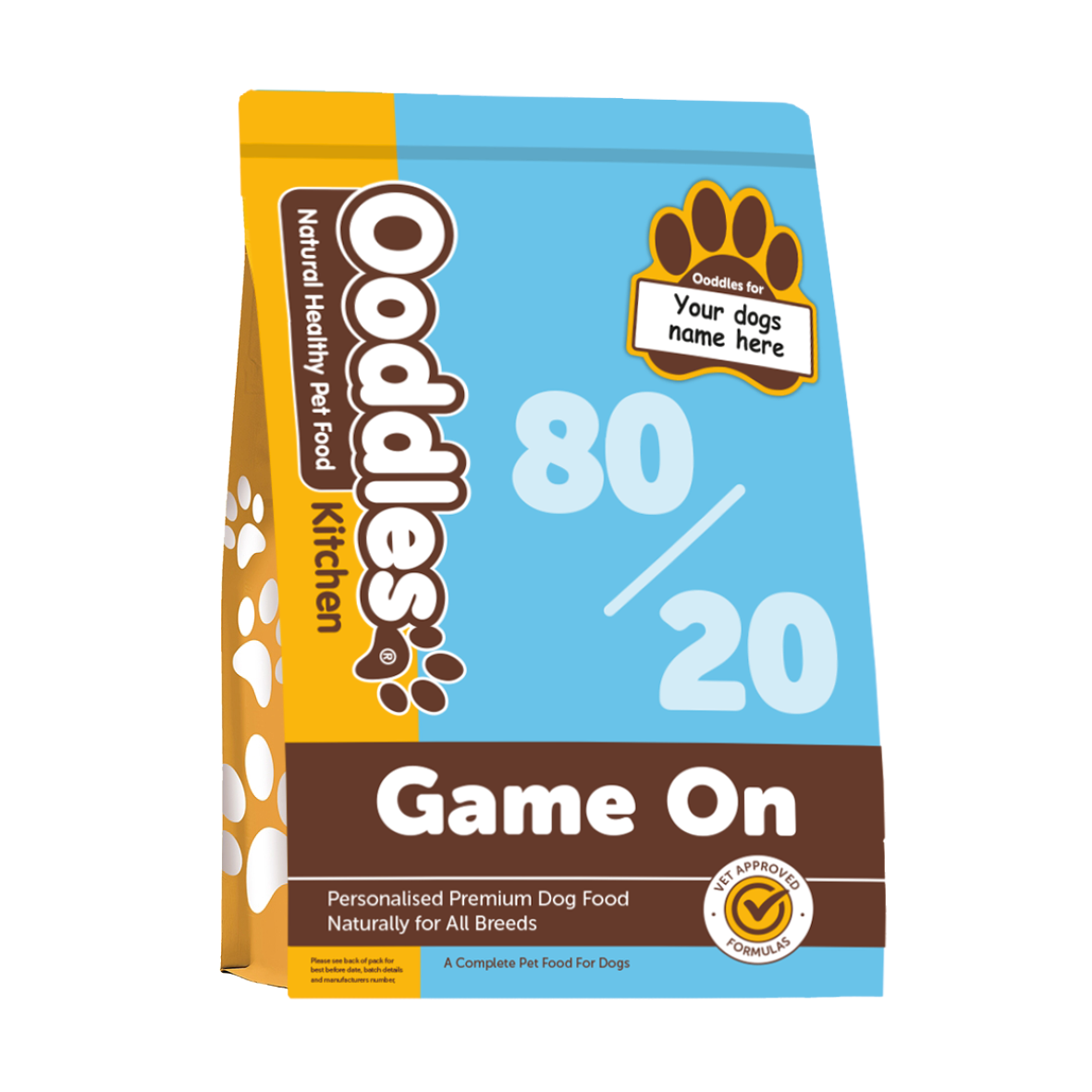 Game On 80 20 Ultra Premium Quality Dry Dog Food from Ooddles Kitchen